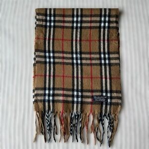 Vintage Burberry Nova Check Lambswool Scarf